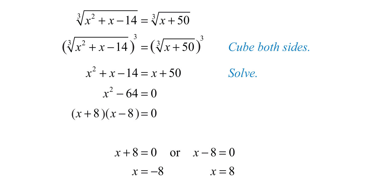 solving problems involving radical equations